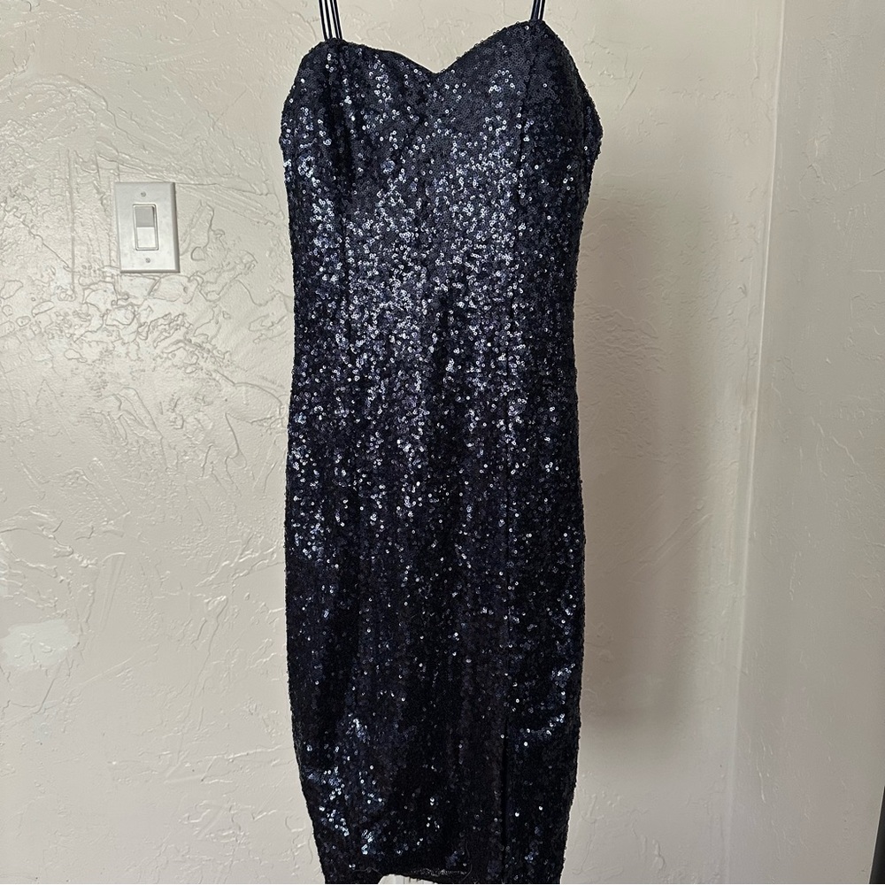 Elegant Black Sequin Dress